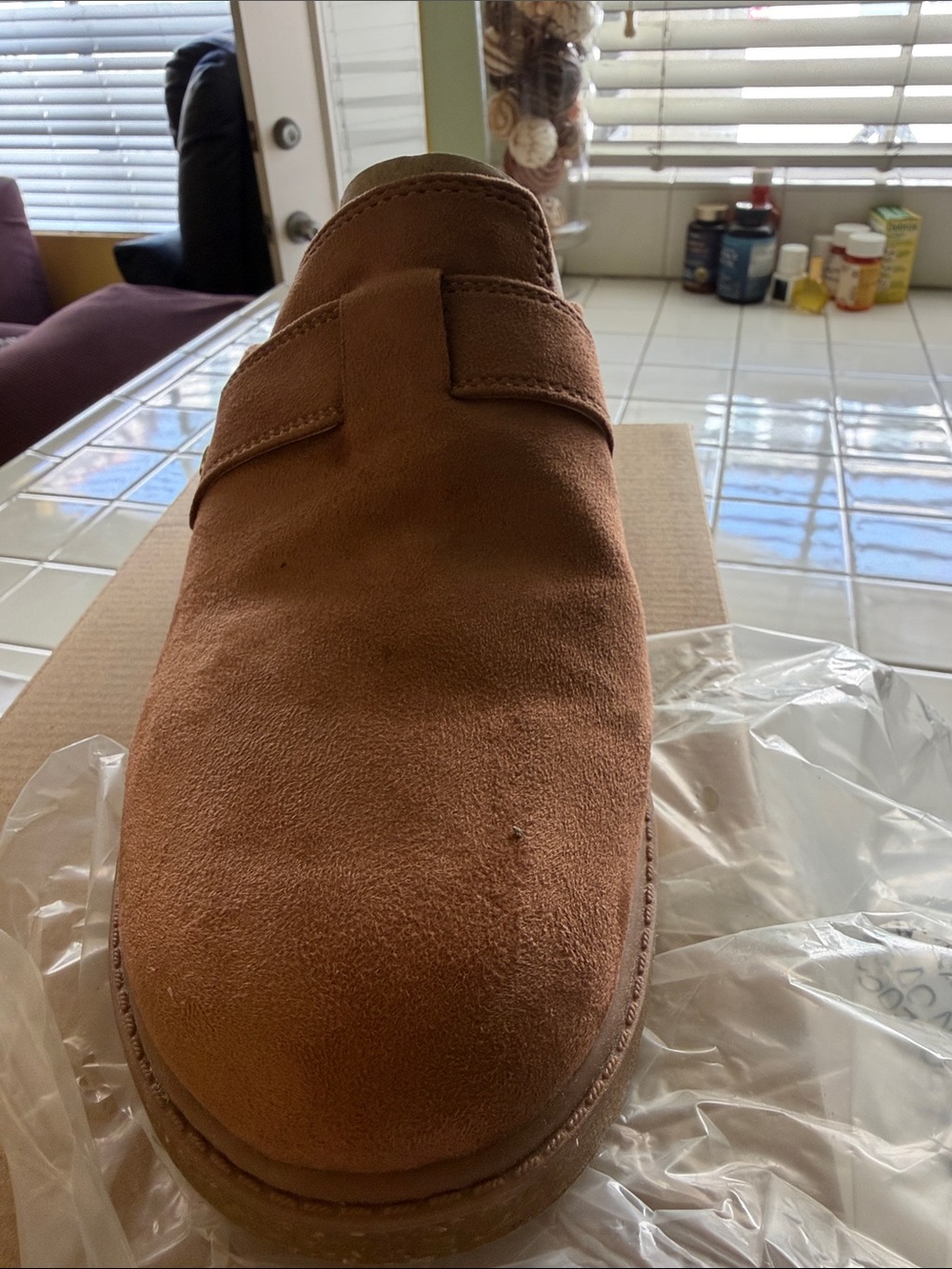 Dr. Scholl's women’s brown suede clog size 8